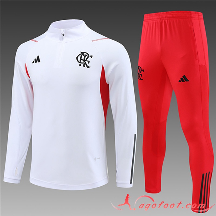 Ensemble Survetement de Foot Flamenco Enfant Blanc 2023/2024