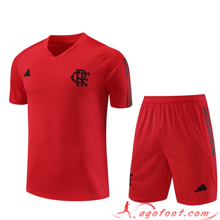 Ensemble Training T-Shirts + Shorts Flamenco Rouge 2023/2024