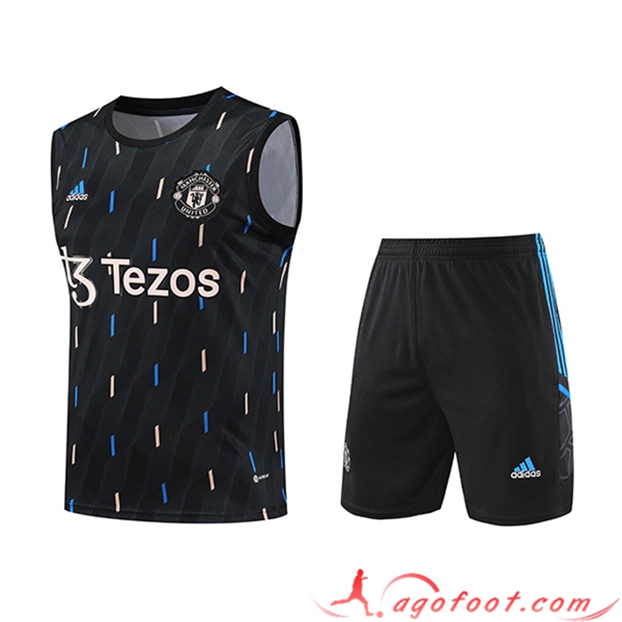 Ensemble Training Debardeur + Shorts Manchester United Noir 2023/2024