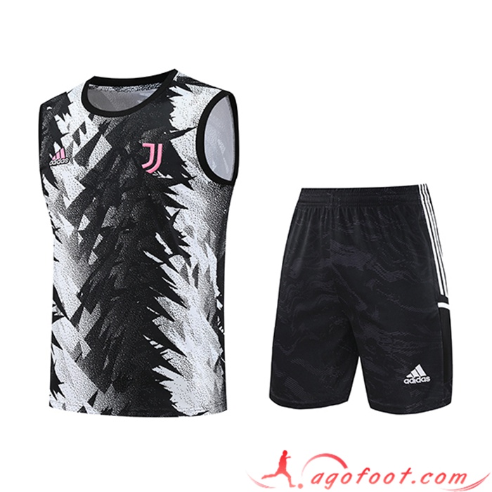 Ensemble Training Debardeur + Shorts Juventus Noir/Blanc 2023/2024