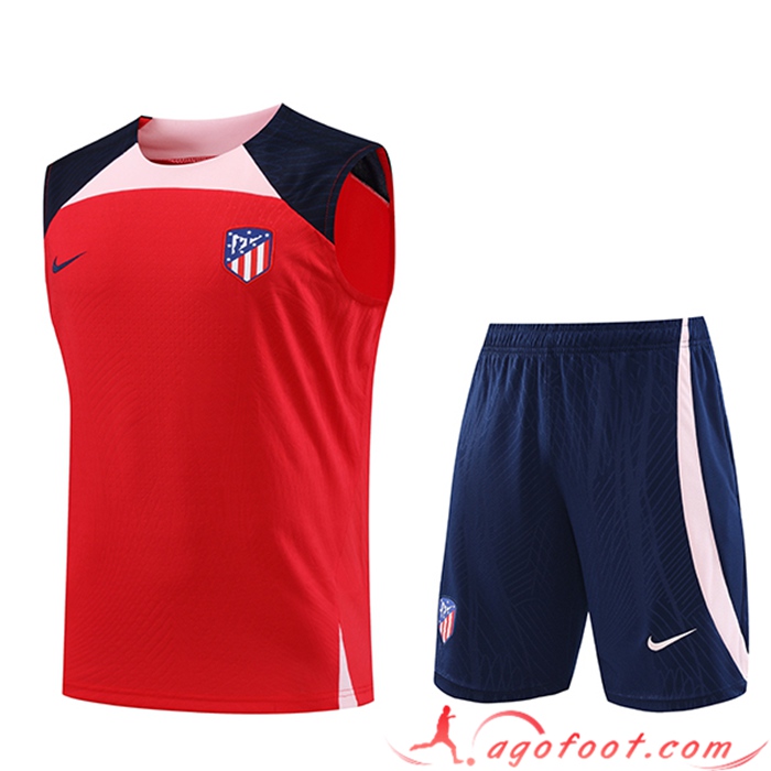 Ensemble Training Debardeur + Shorts FC Atletico Madrid Rouge 2023/2024