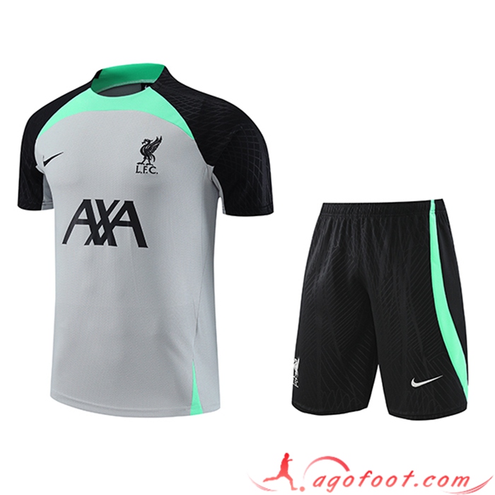 Ensemble Training T-Shirts + Shorts FC Liverpool Gris 2023/2024