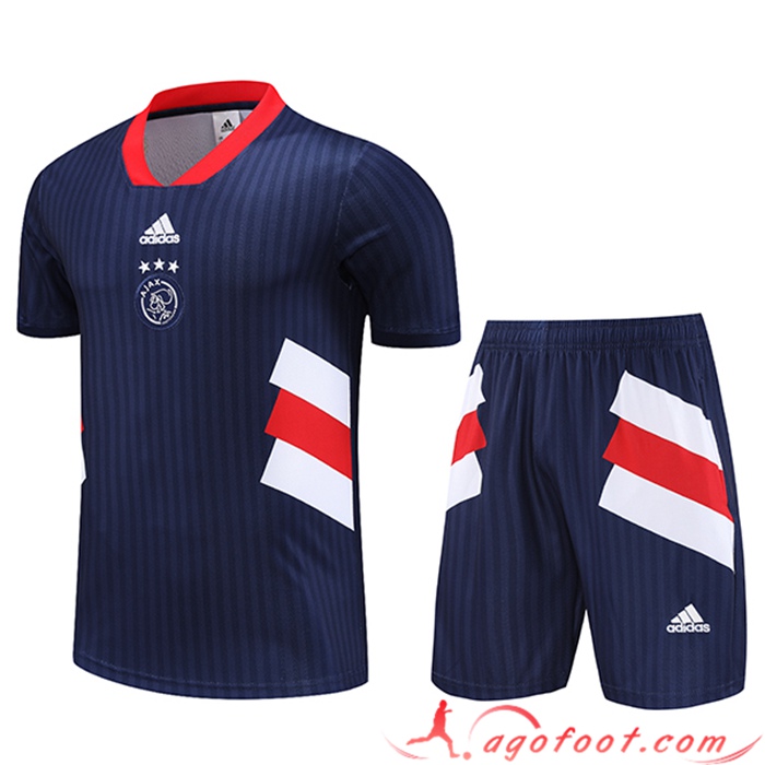 Ensemble Training T-Shirts + Shorts Ajax Bleu Marine 2023/2024