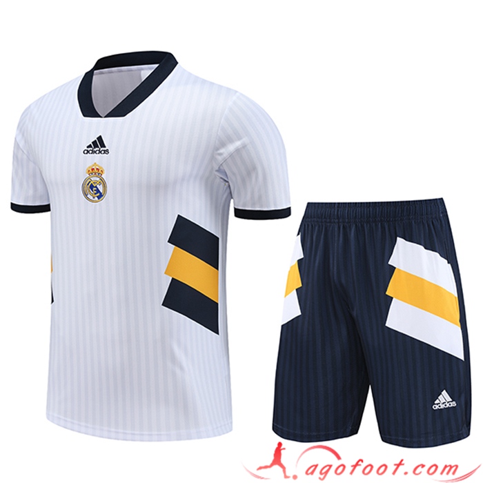 Ensemble Training T-Shirts + Shorts Real Madrid Blanc 2023/2024