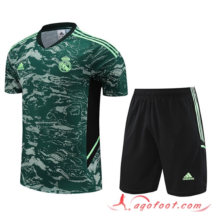 Ensemble Training T-Shirts + Shorts Real Madrid Vert 2023/2024