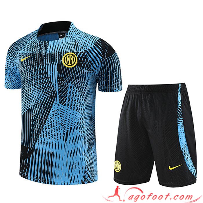 Ensemble Training T-Shirts + Shorts Inter Milan Bleu Clair 2023/2024