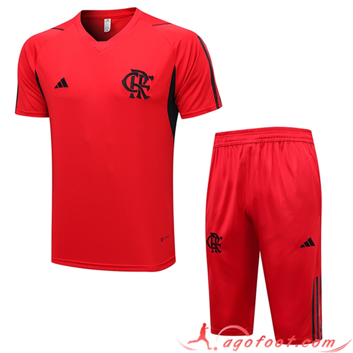 Ensemble Training T-Shirts + Shorts Flamengo Rouge 2023/2024