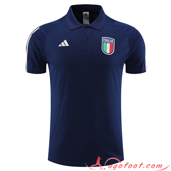 Polo Foot Italie Bleu Marine 2023/2024
