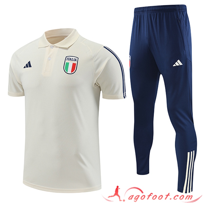 Ensemble Polo Foot Italie Blanc 2023/2024