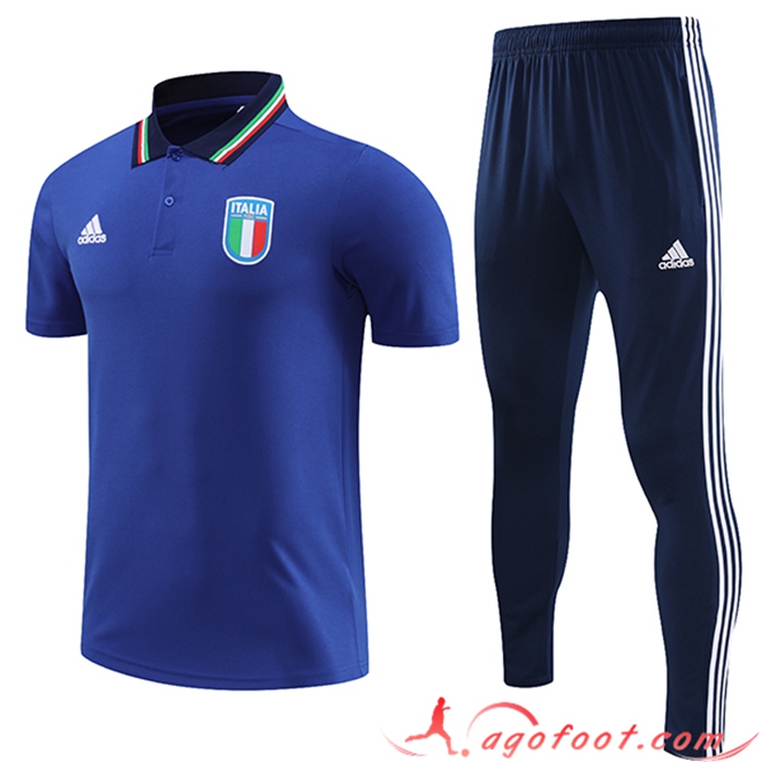Ensemble Polo Foot Italie Bleu 2023/2024