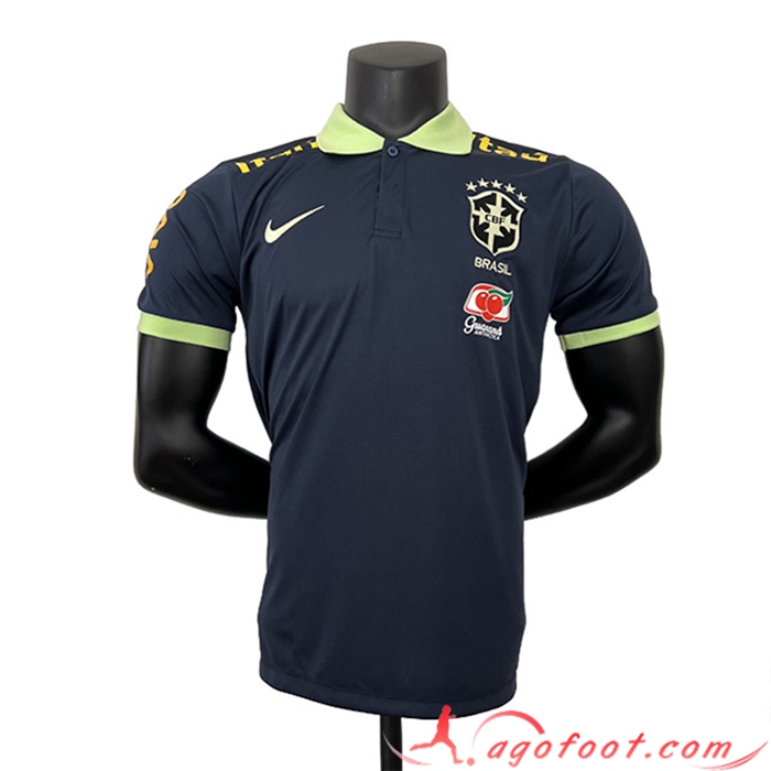 Polo Foot Brésil Bleu Marine 2023/2024