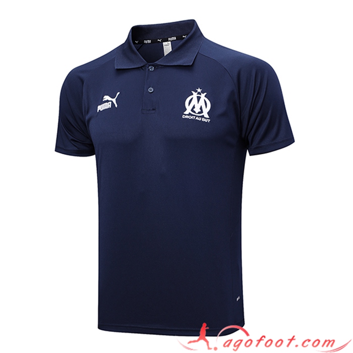 Polo Foot Marseille Bleu Marine 2023/2024