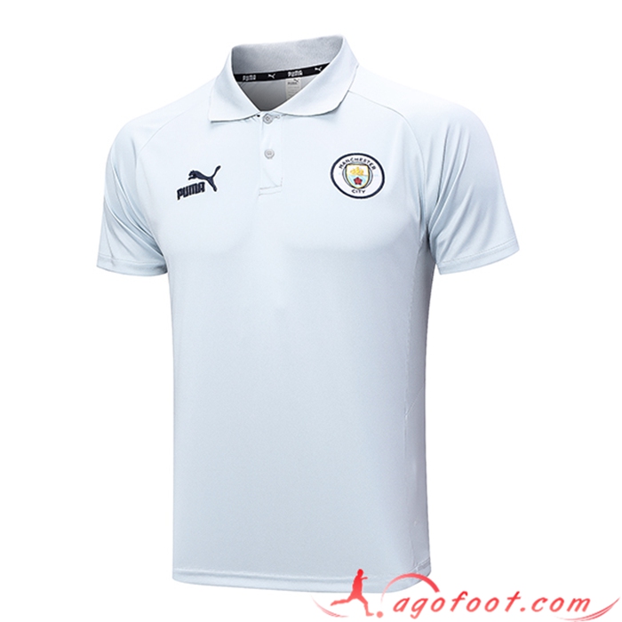 Polo Foot Manchester City Gris Clair 2023/2024