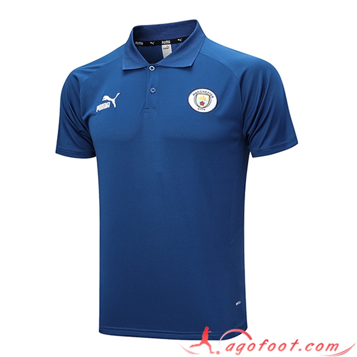Polo Foot Manchester City Bleu Marine 2023/2024