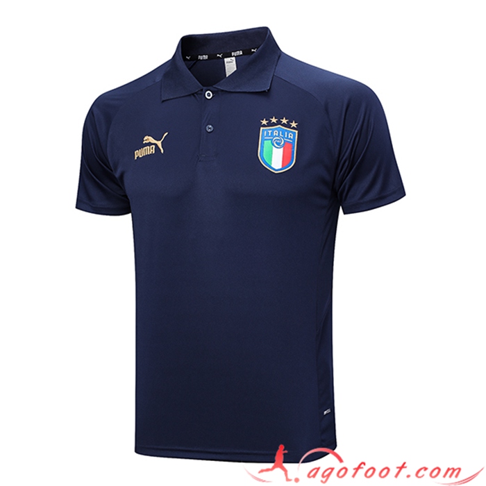 Polo Foot Italie Bleu Marine 2023/2024 -02