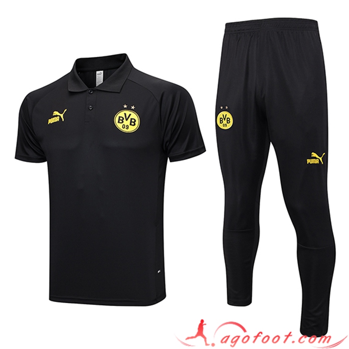 Ensemble Polo Foot Dortmund Noir 2023/2024