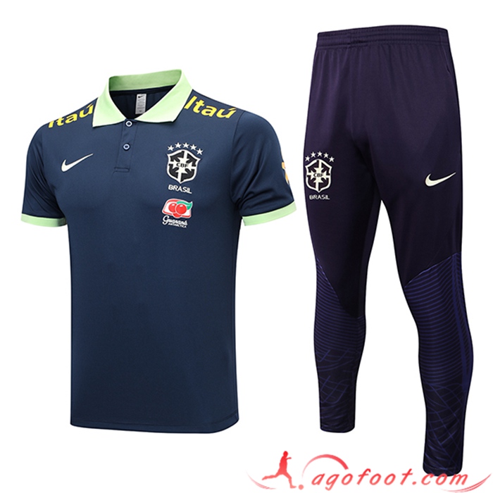 Ensemble Polo Foot Bresil Bleu Marine 2023/2024