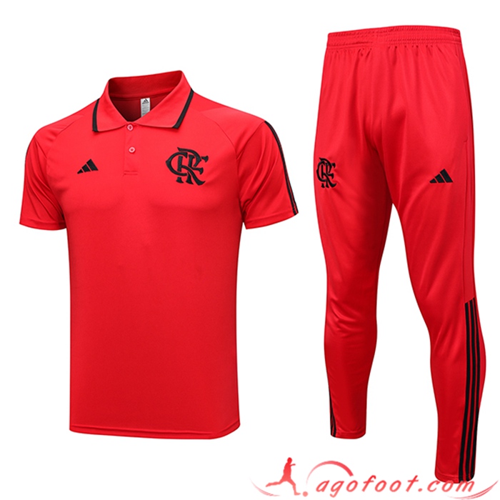 Ensemble Polo Foot Flamengo Rouge 2023/2024