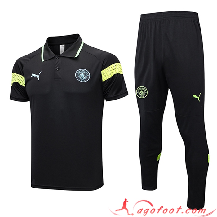 Ensemble Polo Foot Manchester City Noir 2023/2024