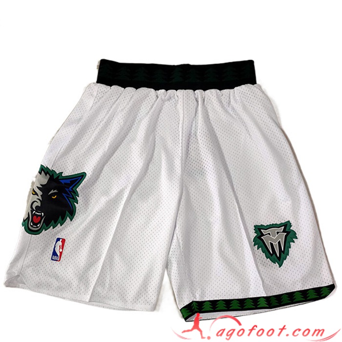 Shorts NBA Minnesota Timberwolves Blanc
