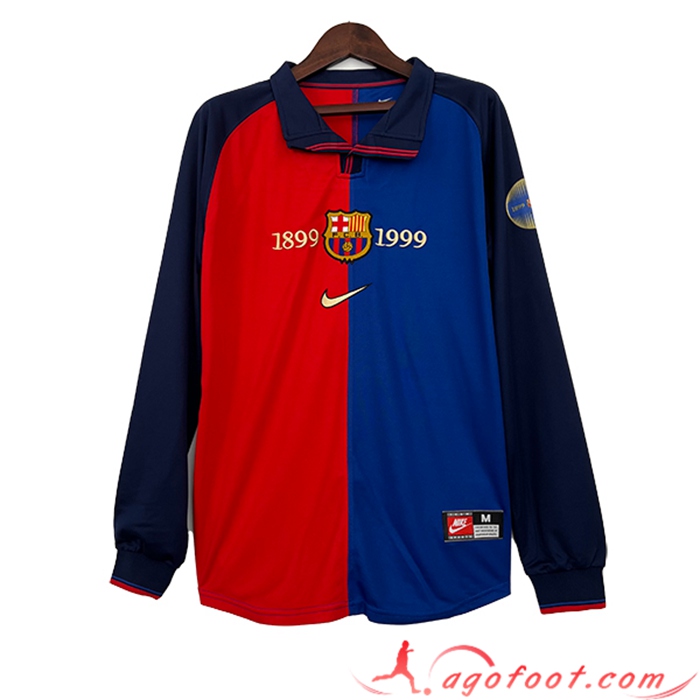 Maillot de Foot FC Barcelone Domicile Manches Longues 100th Anniversary