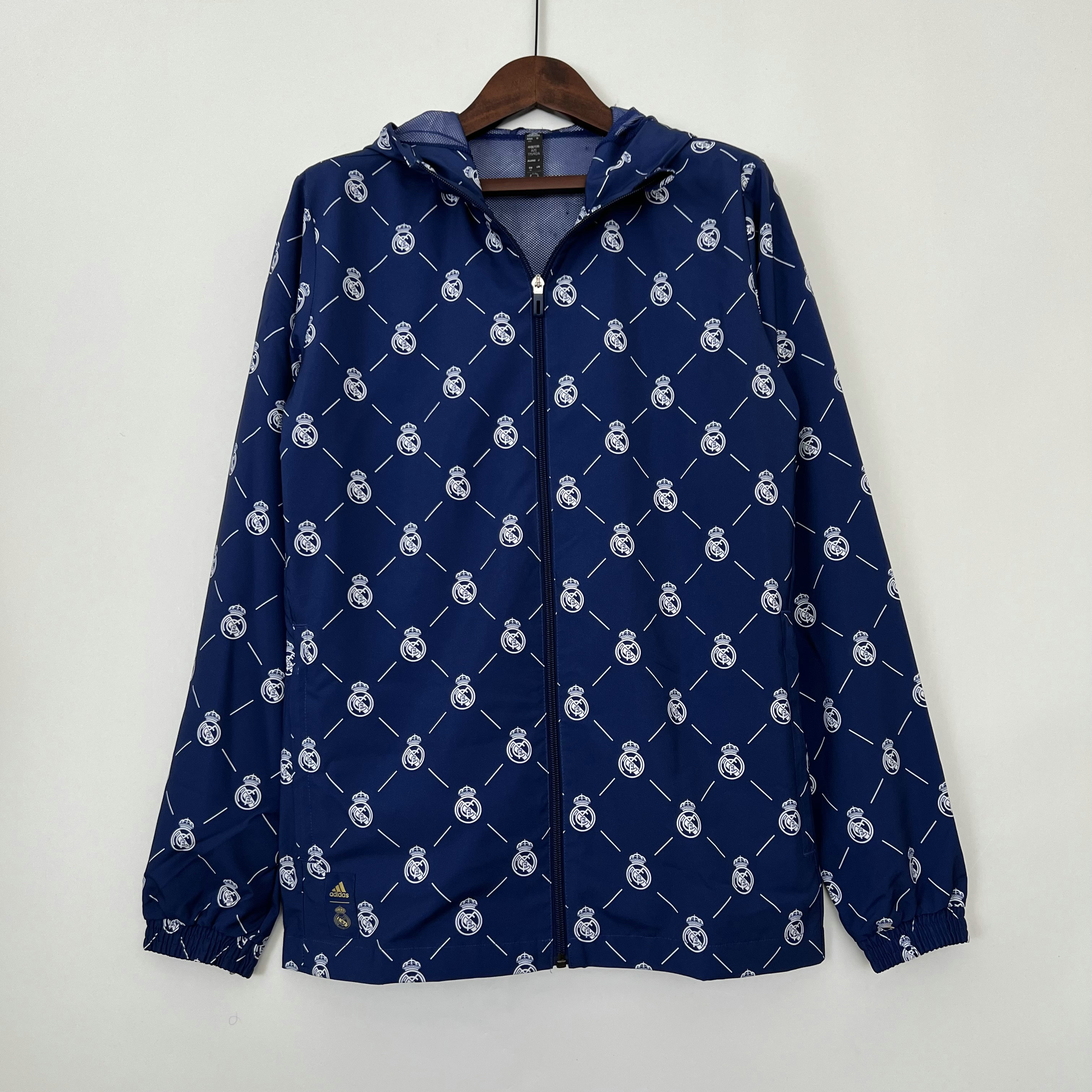 Coupe-Vent Real Madrid Bleu Marine 2023/2024