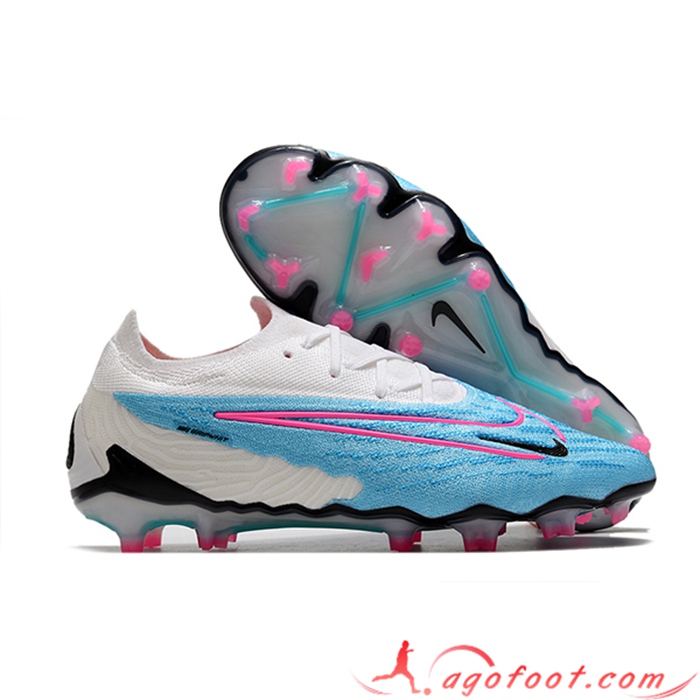 Nike Chaussures de Foot Phantom GX Low Gang Elite FG Bleu/Blanc