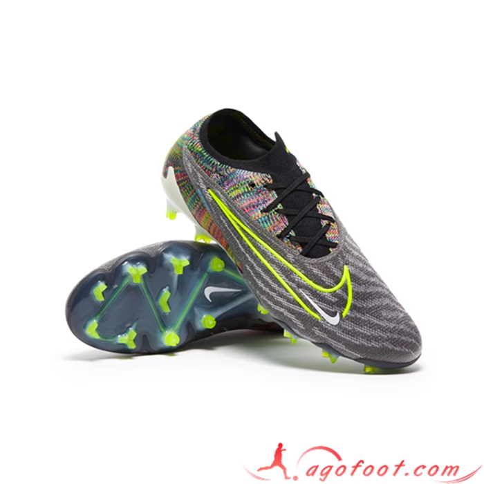 Nike Chaussures de Foot Phantom GX Low Gang Elite FG Noir/Vert