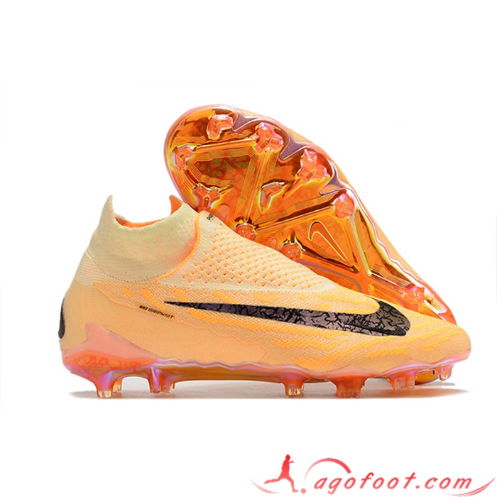 Nike Chaussures de Foot Phantom GX High Gang Elite DF Link FG Orange