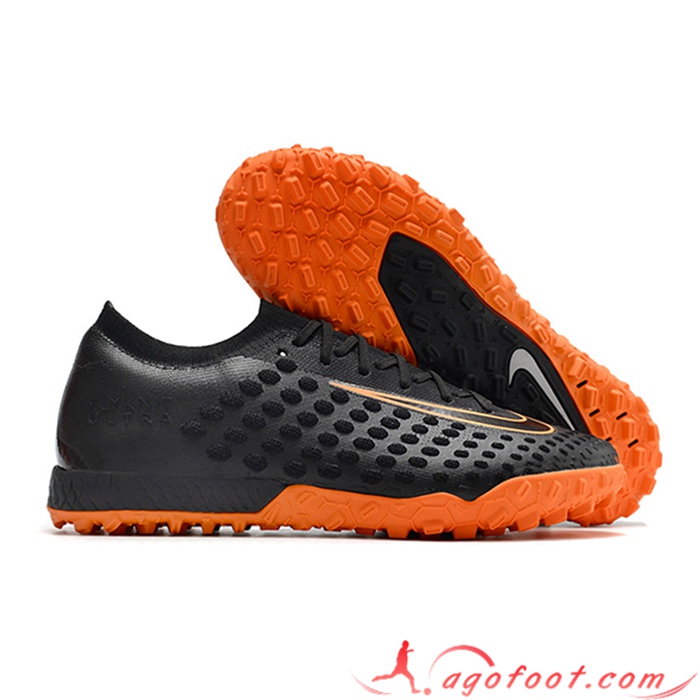 Nike Chaussures de Foot Phantom Ultra Venom TF Noir/Orange