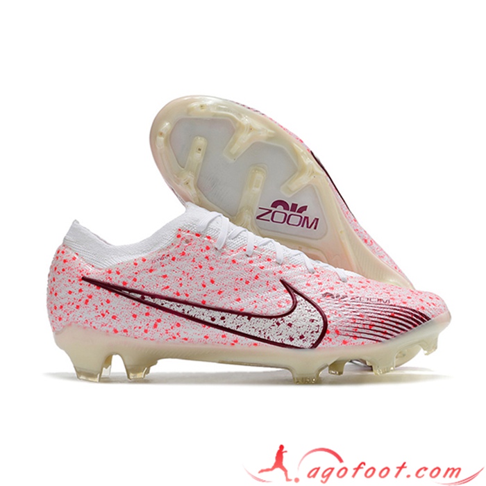 Nike Chaussures de Foot Air Zoom Mercurial Vapor XV Elite FG Rose/Blanc