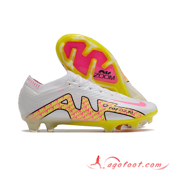 Nike Chaussures de Foot Air Zoom Mercurial Vapor XV Elite FG Blanc