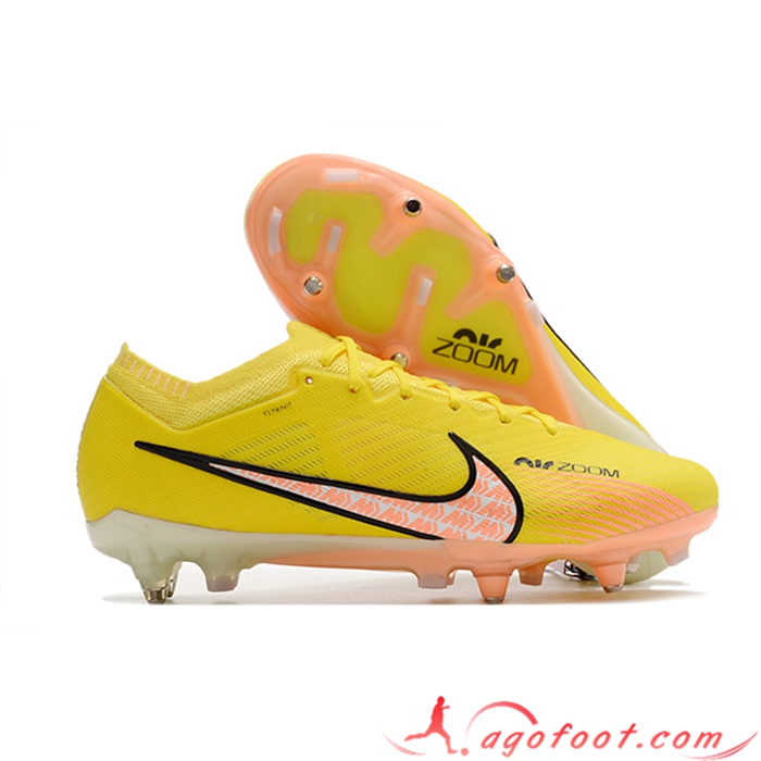 Nike Chaussures de Foot Air Zoom Mercurial Vapor XV Elite SG Jaune