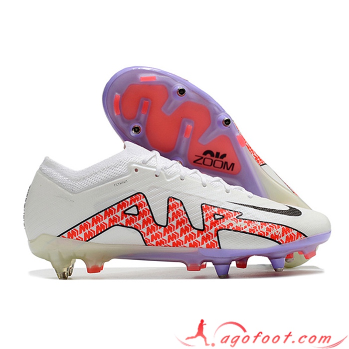 Nike Chaussures de Foot Air Zoom Mercurial Vapor XV Elite SG Blanc