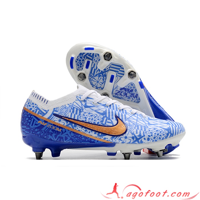 Nike Chaussures de Foot Air Zoom Mercurial Vapor XV Elite SG Bleu/Blanc