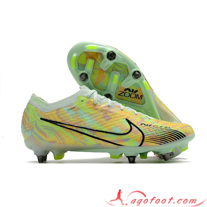 Nike Chaussures de Foot Air Zoom Mercurial Vapor XV Elite SG Vert/Jaune