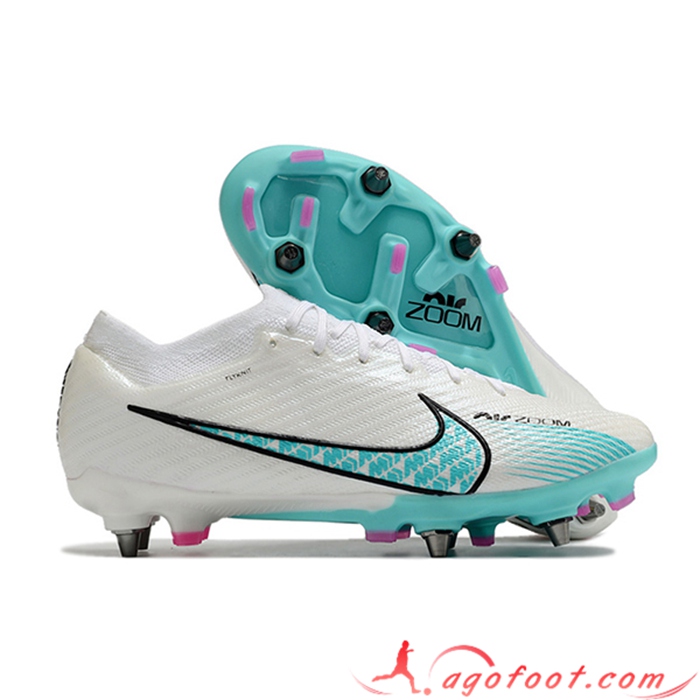 Nike Chaussures de Foot Air Zoom Mercurial Vapor XV Elite SG Blanc/Vert
