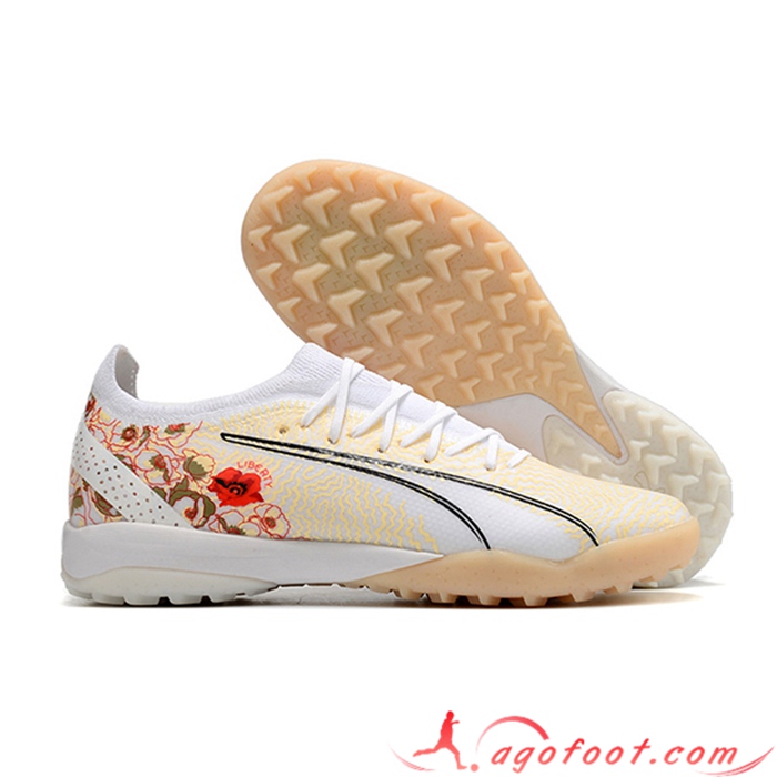 Puma Chaussures de Foot Ultra Ultimate TF Blanc/Jaune