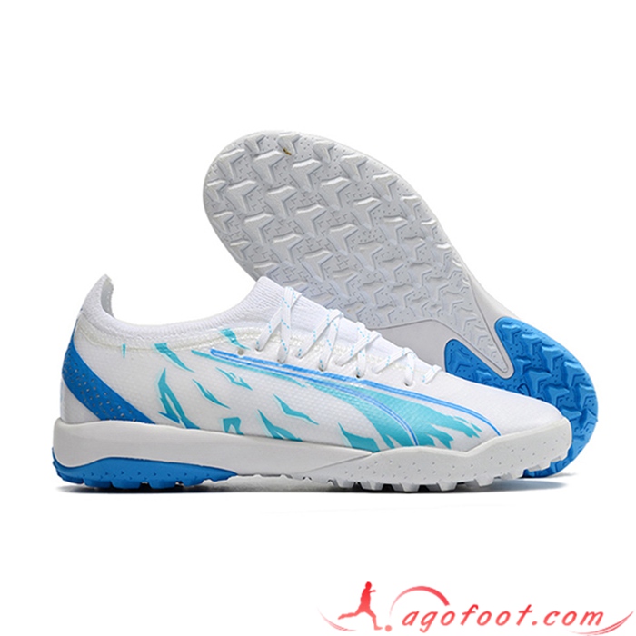 Puma Chaussures de Foot Ultra Ultimate TF Blanc/Bleu