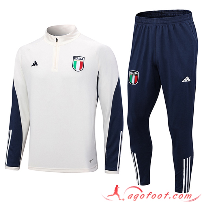 Ensemble Survetement de Foot Italie Blanc 2023/2024