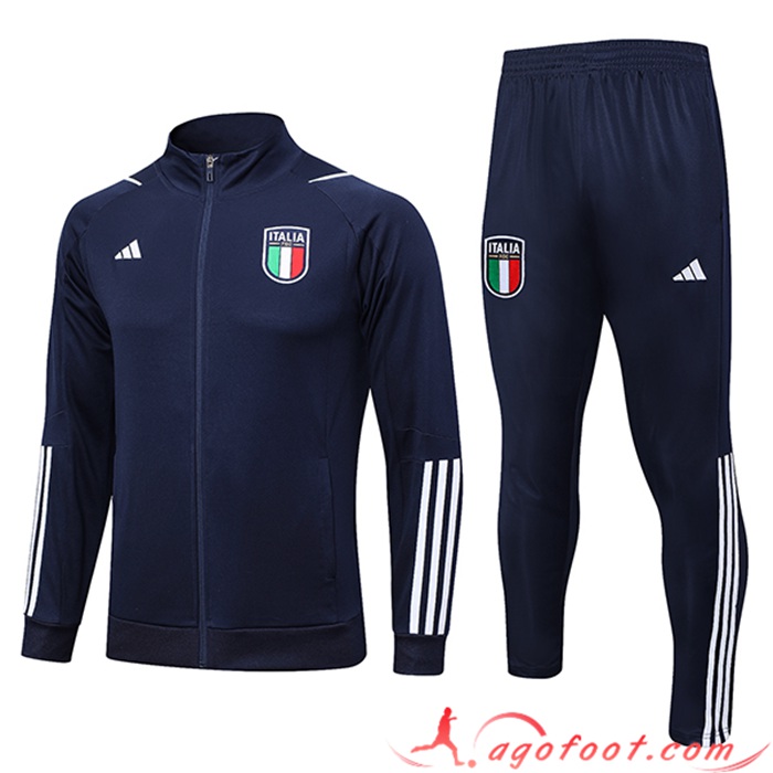 Ensemble Survetement de Foot - Veste Italie Bleu Marine 2023/2024