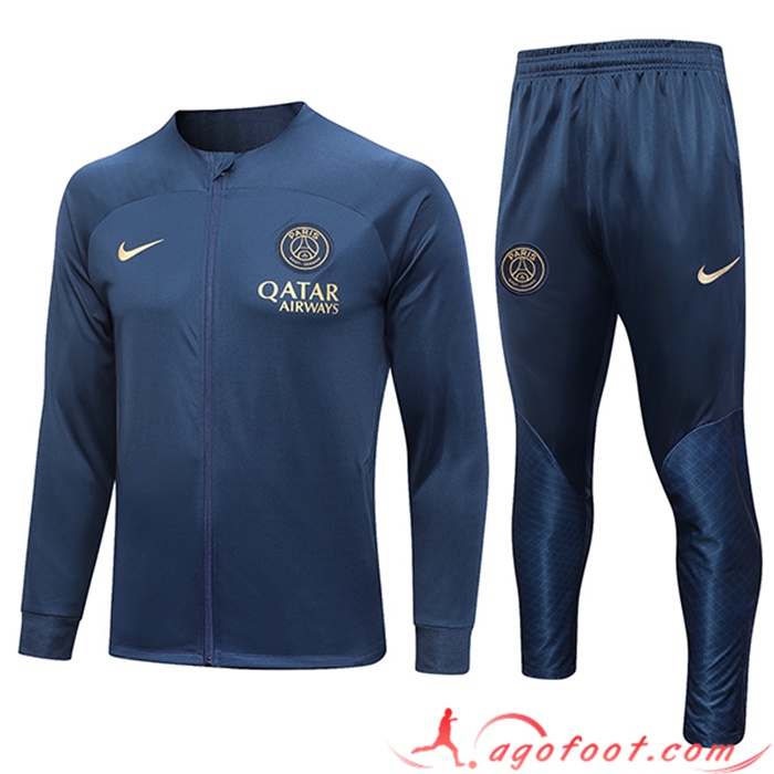 Ensemble Survetement de Foot - Veste PSG Bleu Marine 2023/2024