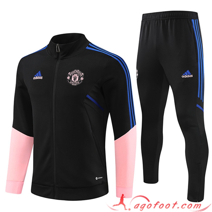 Ensemble Survetement de Foot - Veste Manchester United Noir 2022/2023
