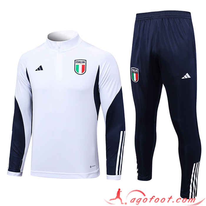 Ensemble Survetement de Foot Italie Blanc 2023/2024