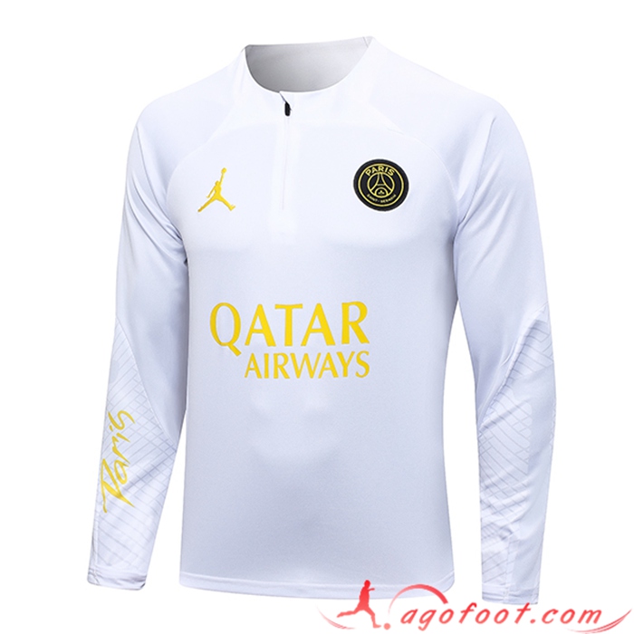 Sweatshirt Training PSG Jordan Blanc 2023/2024