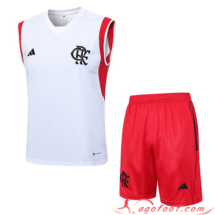 Ensemble Training Debardeur + Shorts Flamengo Blanc 2023/2024