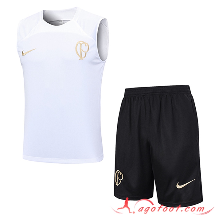 Ensemble Training Debardeur + Shorts Corinthians Blanc 2023/2024
