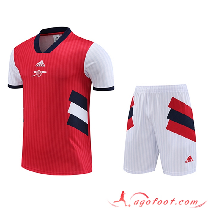 Ensemble Training T-Shirts + Shorts Arsenal Rouge 2023/2024