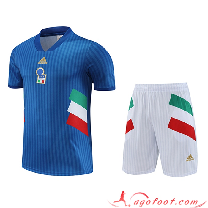 Ensemble Training T-Shirts + Shorts Italie Bleu 2023/2024