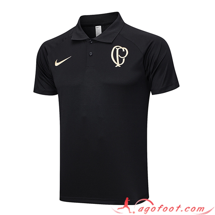 Polo Foot Corinthians Noir 2023/2024